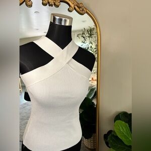 Cream knit blouse